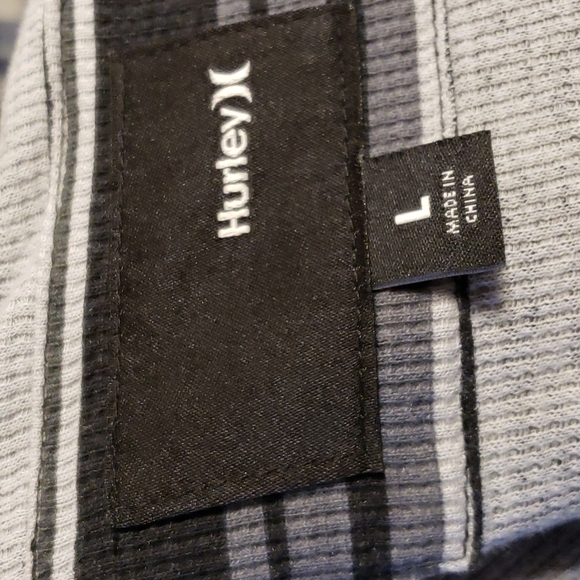 Hurley waffle knit long sleeve striped pullover - Picture 6 of 7